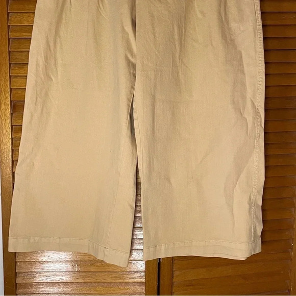 Maeve By Anthropologie Wide Leg Patch Pocket Tan Trouser Pants Women’s Size 12P - Picture 3 of 9